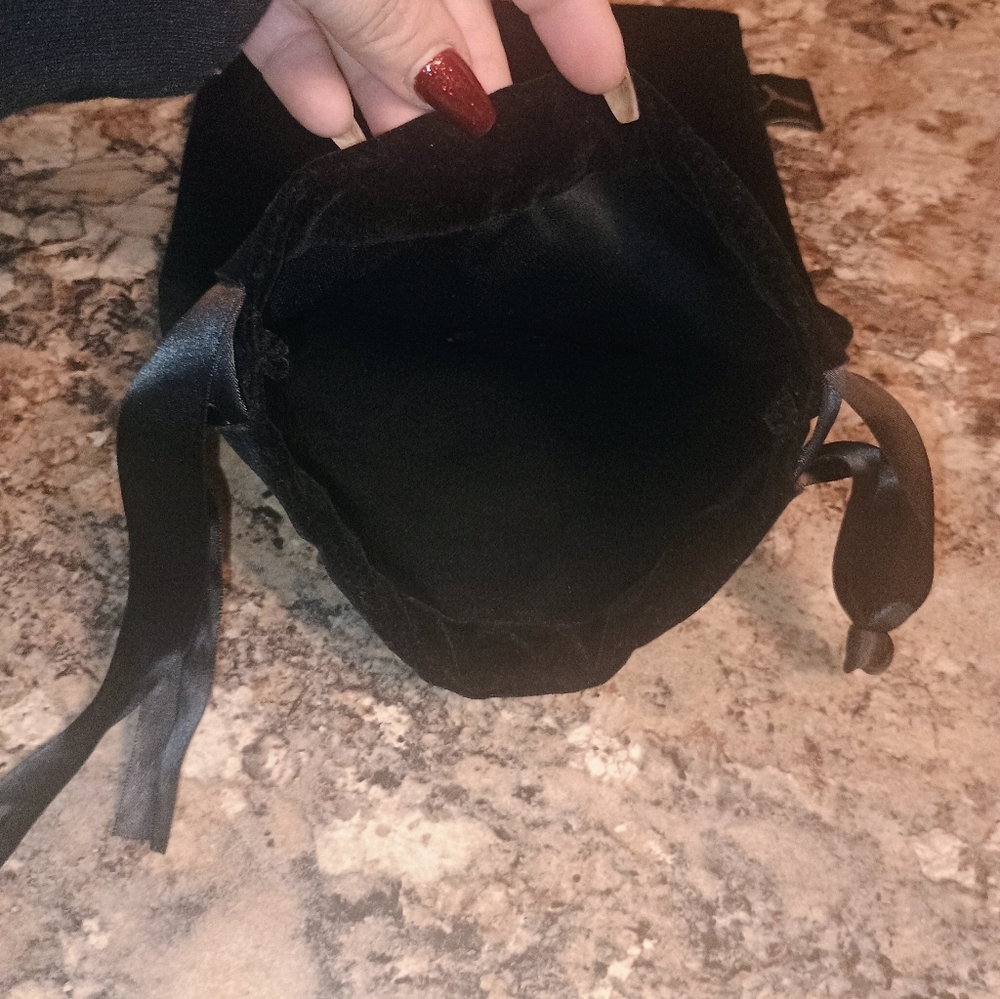 Fenty Black Velvet Pouch Dust Bag Multi-purpose Bag Drawstring Rihanna - Picture 2 of 3